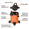 Aspiradora - Sopladora Truper ASP5S de 5 Galones 6hp - 2