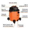 Aspiradora TRUPER Vacuum ASP16 de 16 Galones 5HP-2