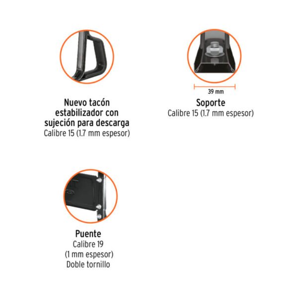 Carretilla de Plástico Truper T-8 Negro Doble Llanta Neumática (3)
