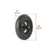 Carretilla de Plástico Truper T-8 Negro Doble Llanta Neumática (5)