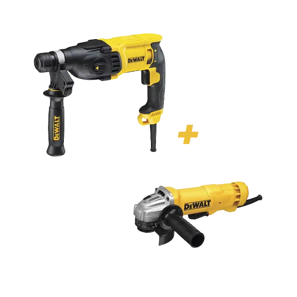 Combo DeWalt de Rotomartillo D25133K y Pulidora DWE4212