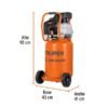 Compresor Lubricado 50 L Vertical Truper 2