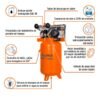 Compresor Lubricado de Banda 120L Truper 4