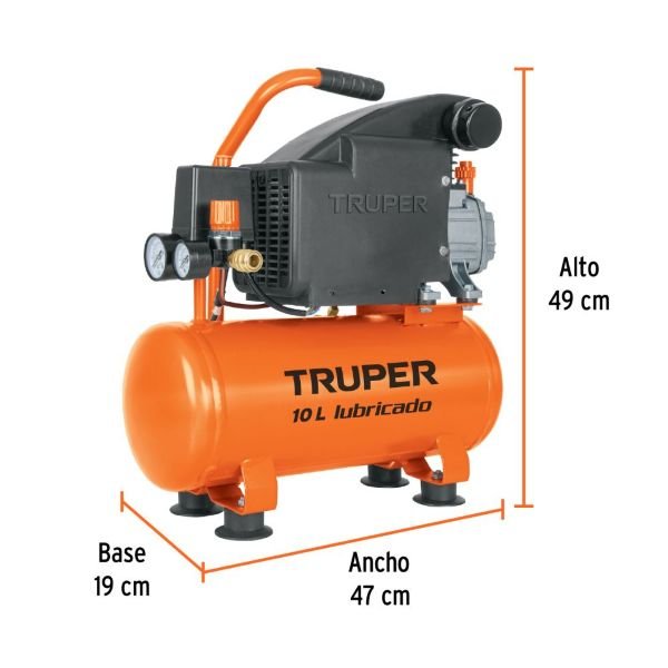 Compresor de Aire Lubricado Truper de 10 Litros 4