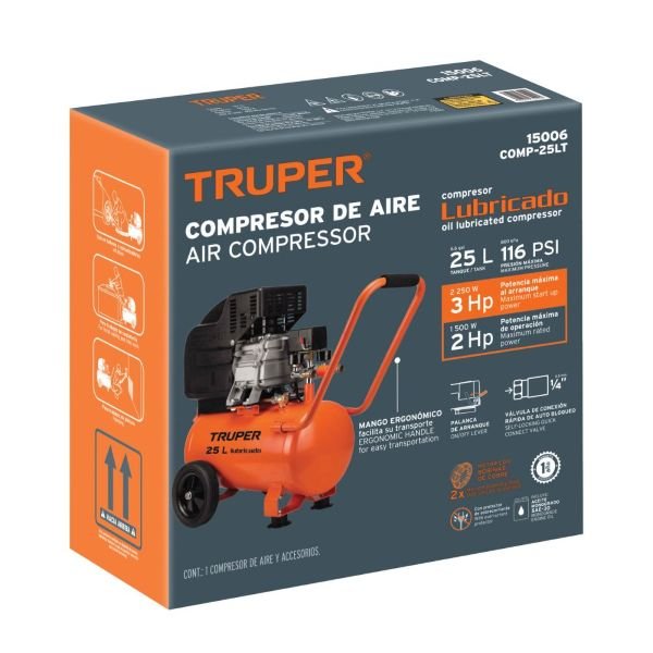 Compresor de Aire Lubricado Truper de 25 Litros 3