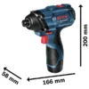 Llave de impacto Bosch GDR 120-LI 12V, 2 baterías y maletín (2)