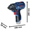 Llave de impacto inalámbrica Bosch GDR 120-LI, 12V SB (2)