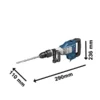 Martillo demoledor Bosch GSH 11 VC 1700W 110V, en maletín (2)