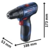 Taladro atornillador Bosch GSR 120-LI 12V 2 bat 2Ah y maletín (2)