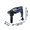 Taladro percutor Bosch GSB 20-2 RE 800W 110V (2)