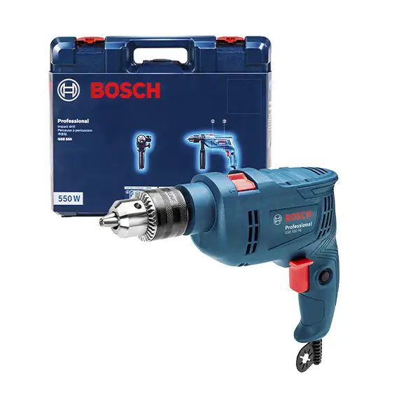 Taladro percutor Bosch GSB 550 RE 550W 110V con Maletín (1)