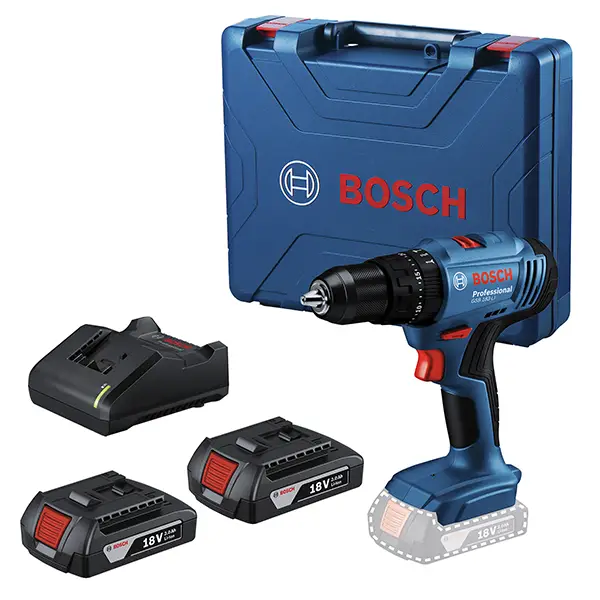 Taladro percutor atornillador Bosch GSB 183-LI 18V 2Bat+Mal (1)