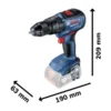 Taladro percutor atornillador Bosch GSB 18V-50 18V SB Brushless (2)